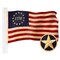G128 Combo Pack: American USA Tea-Stained Flag 1x1.5 Ft & 1776 Tea-Stained Flag 1x1.5 Ft | Both ToughWeave Pro Series Embroidered 420D Polyester, Embroidered Design, Indoor/Outdoor, Brass Grommets